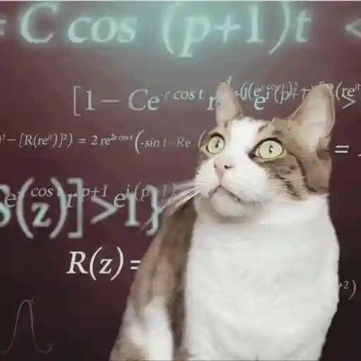 Figurinha: Gato Matemático Confuso