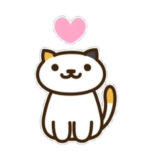 Figurinha: Gatinho Fofo com Coração