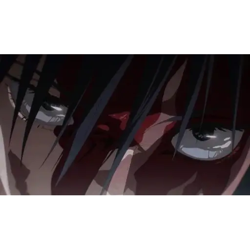 Figurinha: Personagem com sangue no rosto
