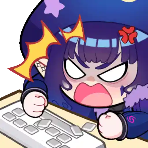 Figurinha: Ina Furiosa no Teclado