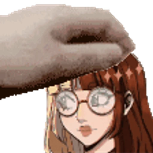 Figurinha: Acariciando a Futaba