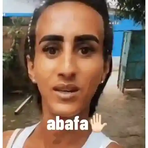 Figurinha: Mulher manda beijo