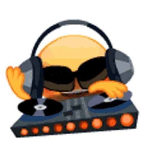 Figurinha: Emoji DJ animado