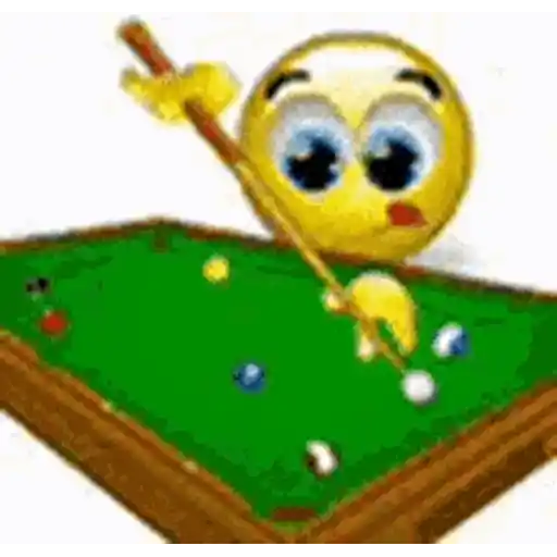 Figurinha: Emoji Jogando Sinuca