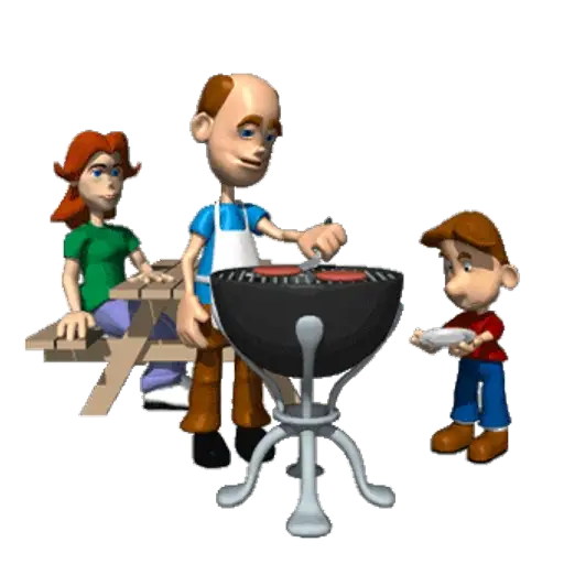 Figurinha: Família no Churrasco