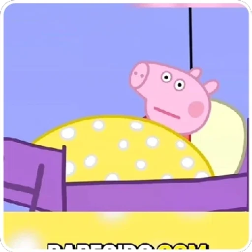 Figurinha: Peppa Pig dormindo