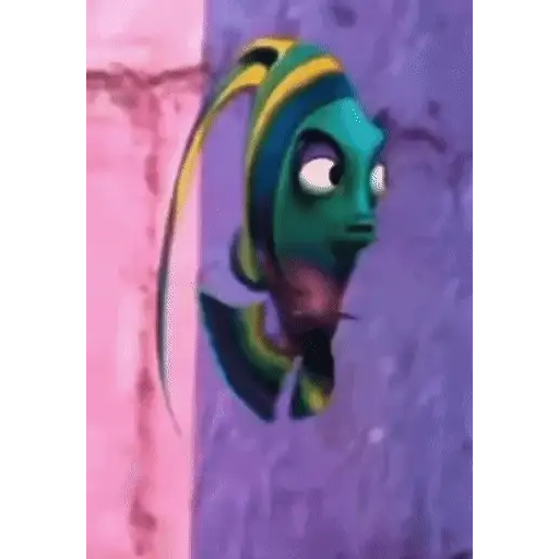 Figurinha: Peixe assustado do Shark Tale
