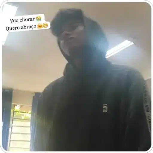 Figurinha: Vou chorar, quero abraço