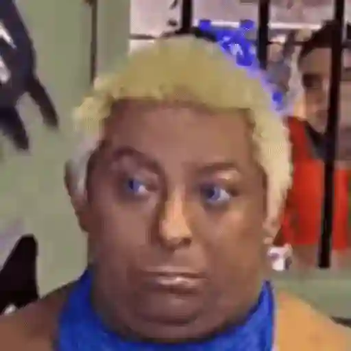 Figurinha: Homem confuso com piscar de olhos