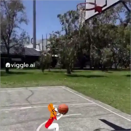 Figurinha: Animação de Basquete