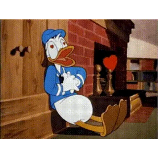 Figurinha: Pato Donald Apaixonado