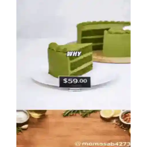 Figurinha: Bolo de Matcha Caro