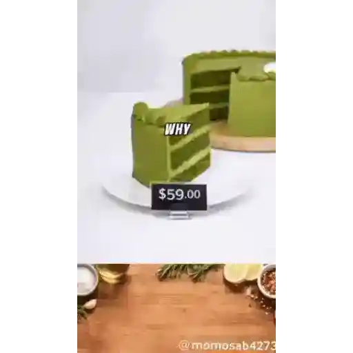 Figurinha: Bolo de Matcha Caro