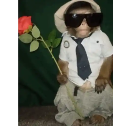 Figurinha: Macaco Cavalheiro