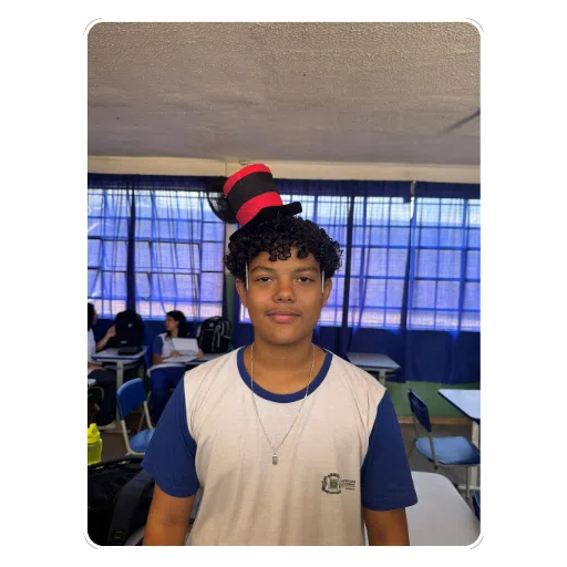 Figurinha: Estudante com cartola