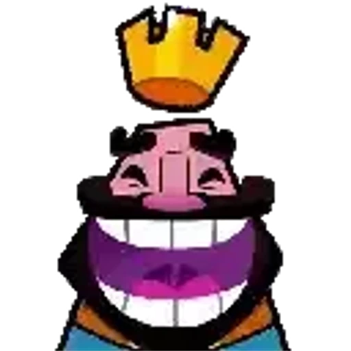 Figurinha: Rei do Clash Royale Rindo
