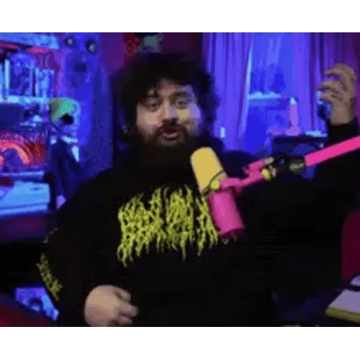 Figurinha: Streamer com microfone