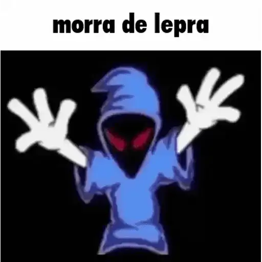 Figurinha: Fantasma zangado com mãos estendidas