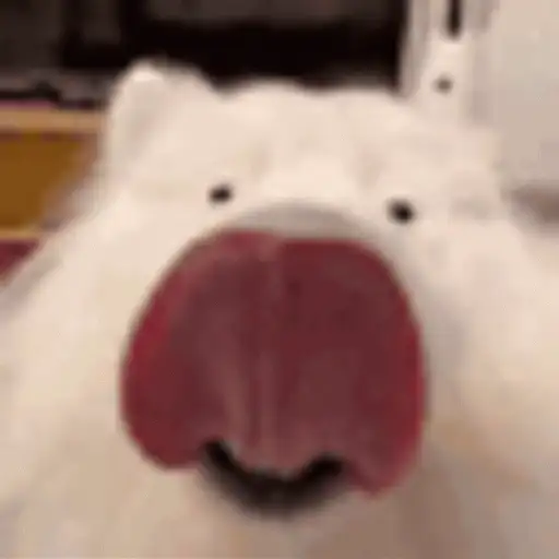Figurinha: Cachorro lambendo o focinho