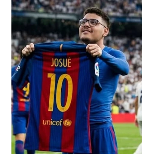 Figurinha: Josué com camisa 10 do Barcelona