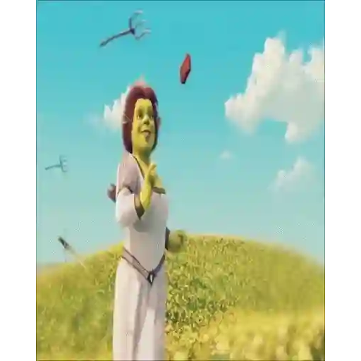 Figurinha: Shrek e Fiona se apaixonam