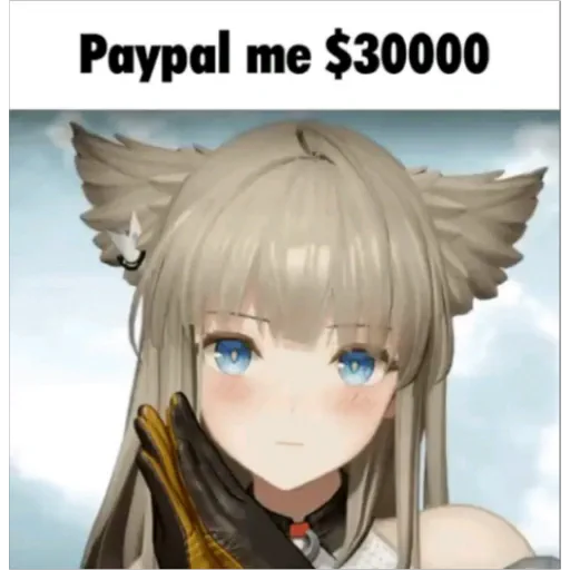 Figurinha: Anime pede dinheiro no Paypal