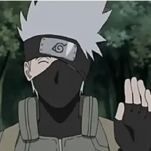 Figurinha: Kakashi acena