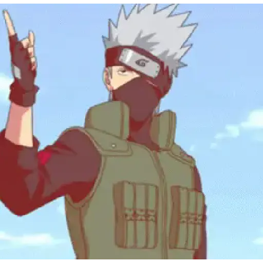 Figurinha: Kakashi faz joinha