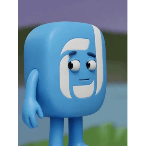 Figurinha: Personagem 3D com glitch