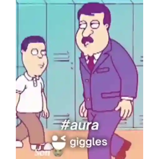 Figurinha: Joe Swanson caminha com aura