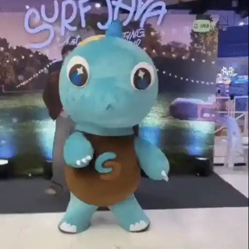 Figurinha: Lagarto Fofo Dançando