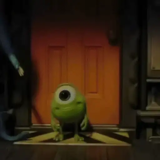 Figurinha: Mike Wazoski Dançando