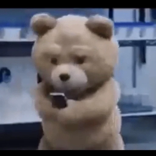 Figurinha: Urso Ted Checando Celular