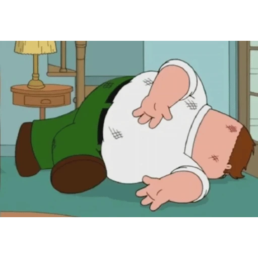Figurinha: Peter Griffin caído