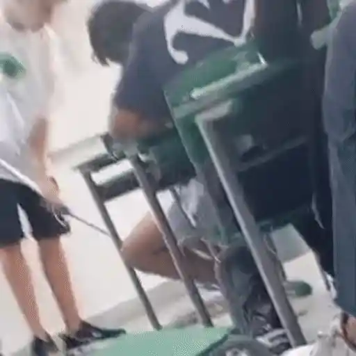Figurinha: Eduardo limpando a bosta