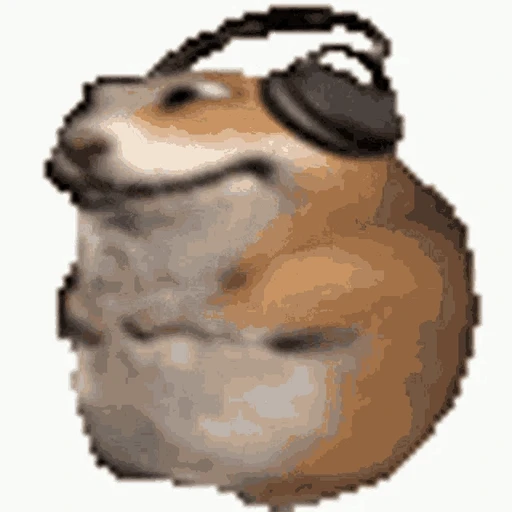 Figurinha: Hamster Ouvindo Música