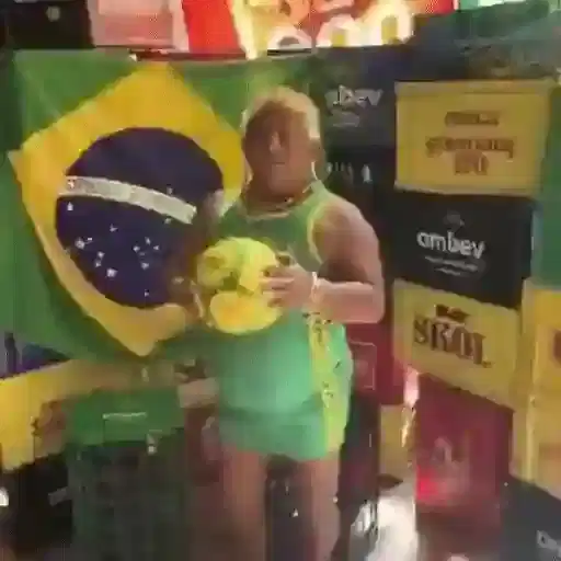 Figurinha: Torcedor brasileiro animado