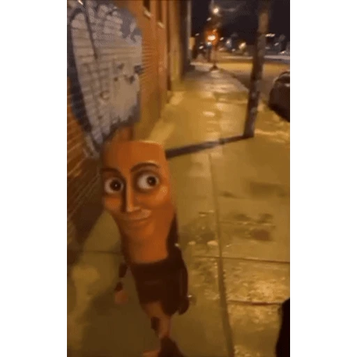 Figurinha: Boneco de amendoim assustador anda
