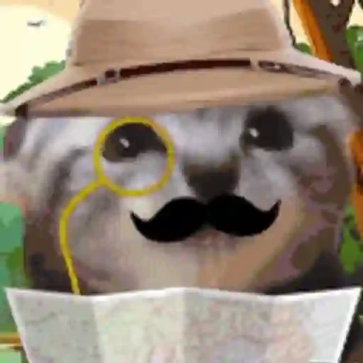 Figurinha: Gatinho Explorador Cavalheiro