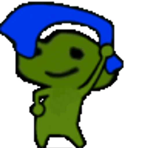 Figurinha: Bonequinho Verde Dançando