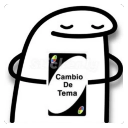 Figurinha: Flork com carta "Cambio De Tema"