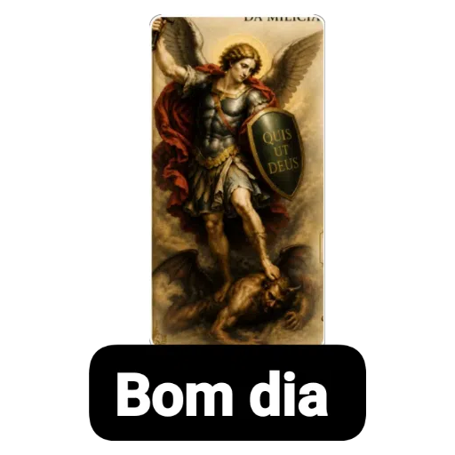 Figurinha: São Miguel Arcanjo Bom Dia