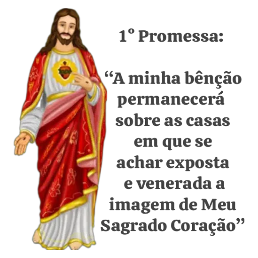 Figurinha: Jesus e a 1ª Promessa