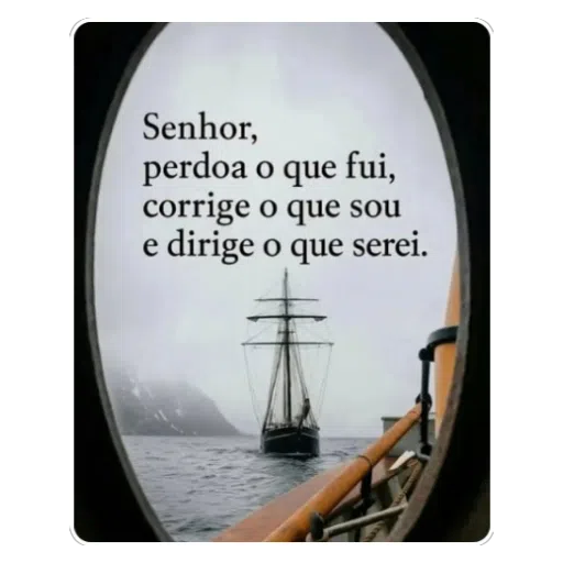 Figurinha: Oração de fé no mar