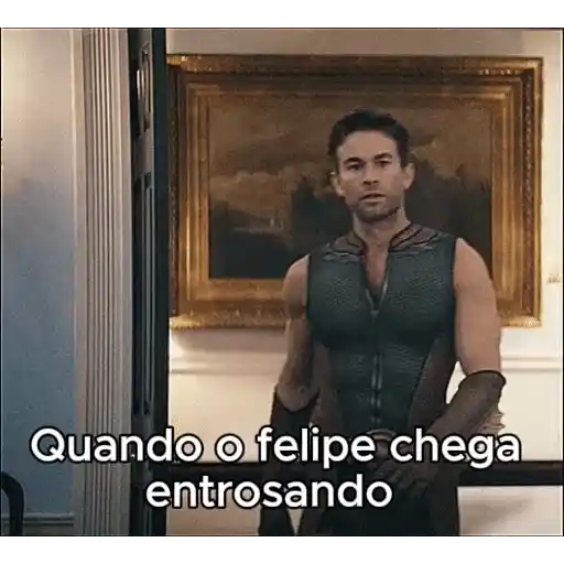 Figurinha: Felipe entrosando