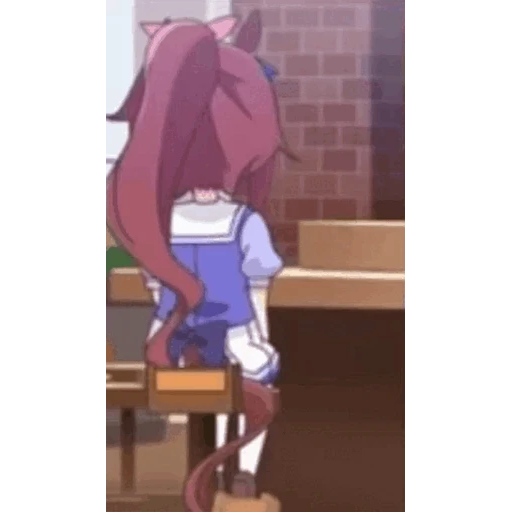 Figurinha: Anime menina sentada