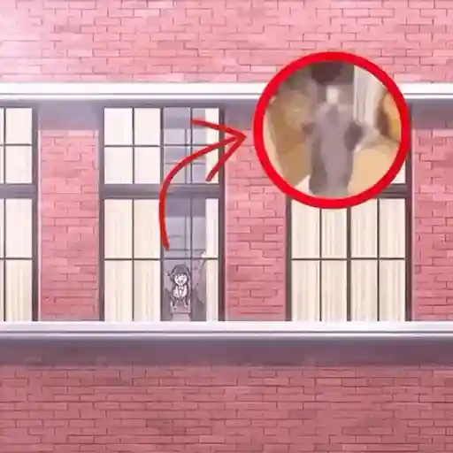 Figurinha: Gato assustado pulando