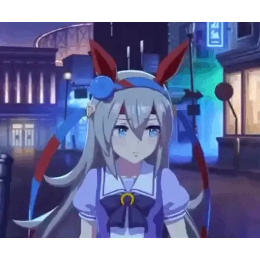 Figurinha: Anime menina fazendo sinal de amor