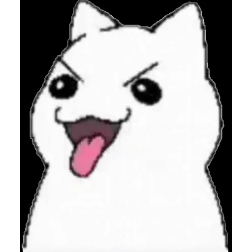 Figurinha: Gato branco animado