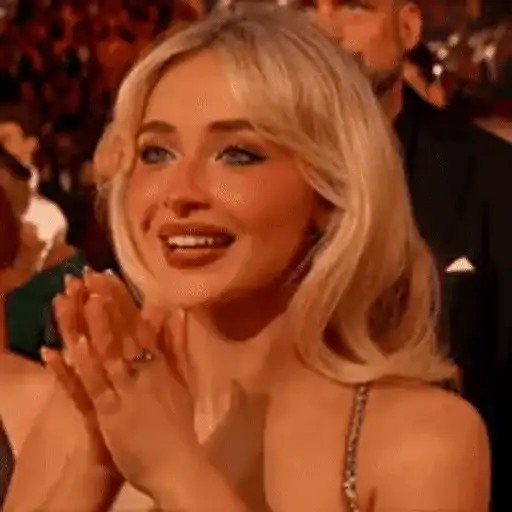 Figurinha: Sabrina Carpenter aplaudindo